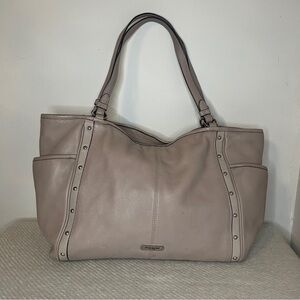 COACH Studded Carrie Tote Purse -Beige